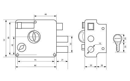 Замок накладной АЛЛЮР 556 GS-R от интернет площадки Гурумарт
