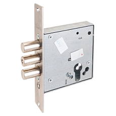 Замок врезной ЭЛЬБОР 1.01.07.0.0 ЛАЗУРИТ Б/О НИКЕЛЬ ПОД Ц/МЕХ от интнрнет-магазина Замки-НТ