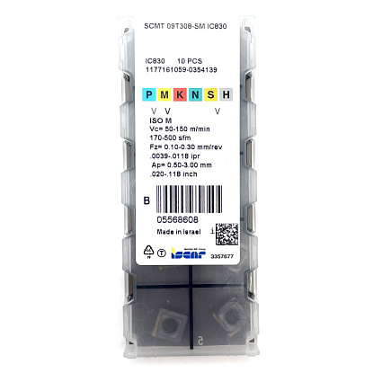 картинка Пластина токарная SCMT 09T308-SM  IC830  от магазина Гурумарт