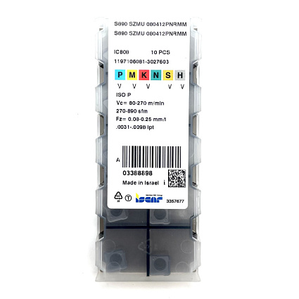 картинка Пластина фрезерная S890 SZMU 080412PNR-MM IC808 от магазина Гурумарт