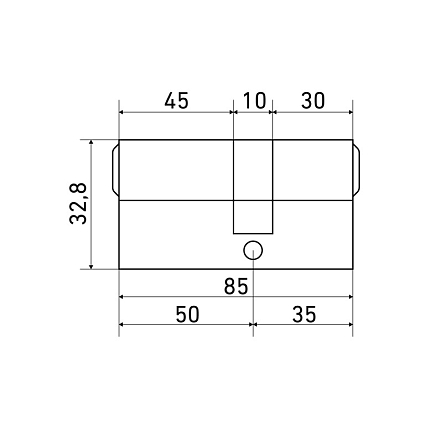 Стандарт MAX 85 (35х50) SN 5кл перф.ключ/ключ Цилиндровый механизм от интернет площадки Гурумарт