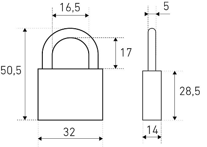 СТАНДАРТ HG-330 d4,5мм ЕВРОПАКЕТ Замок навесной   от интернет площадки Гурумарт