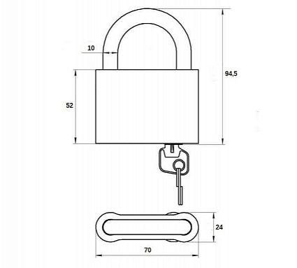 Д-град Зенит с одной секретностью ВС 1.02 d10мм Замок навесной от интернет площадки Гурумарт