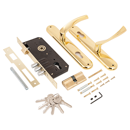 Замок врезной АЛЛЮР 0203 GP ЛАТУНЬ от интернет-площадки Гурумарт