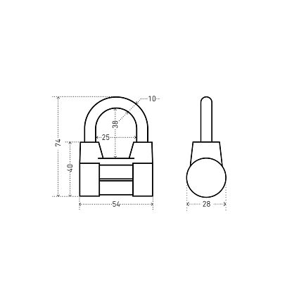 АЛЛЮР ВС2-4KA d10мм с одной секретностью Замок навесной от интернет площадки Гурумарт