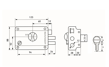 Замок накладной АЛЛЮР LT600 BN-R от интернет площадки Гурумарт