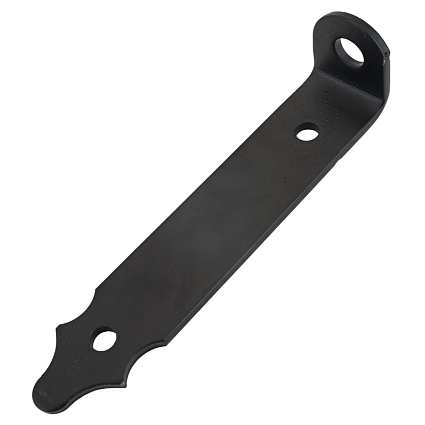 Домарт Проушина воротная 200*45*40 (толщ.5мм) (черный) d 16мм   от интернет площадки Гурумарт