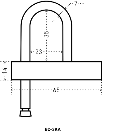 АЛЛЮР ВС-3КА БЛИСТЕР d=7мм одна секретность Замок навесной от интернет площадки Гурумарт
