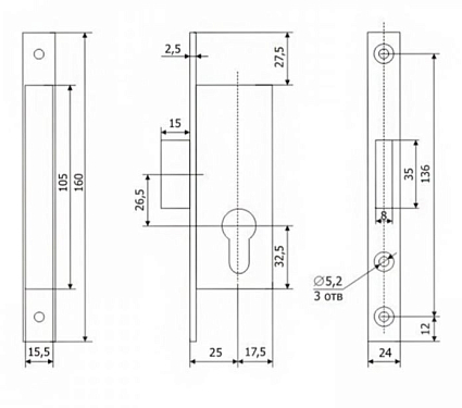 Гардиан PROFI 25.01.24 б/о без ц/м Замок врезной б/руч   от интернет площадки Гурумарт