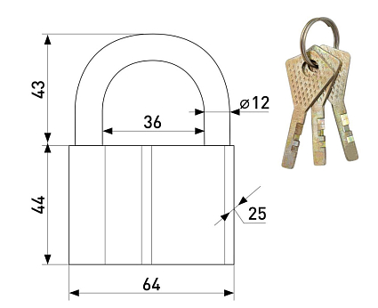 Soller №70 Замок навесной от интернет площадки Гурумарт