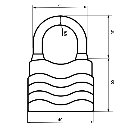 АВАНГАРД ВС2В-40 ВОЛНА d7мм Замок навесной   от интернет площадки Гурумарт