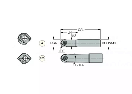 картинка Фреза концевая HCM D12-D-L160-C16 от магазина Гурумарт