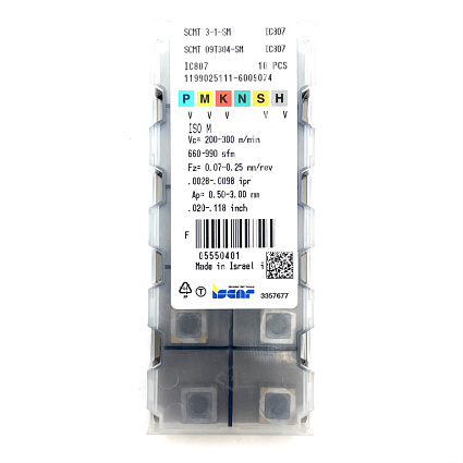 картинка Пластина токарная SCMT 09T304-SM  IC807  от магазина Гурумарт