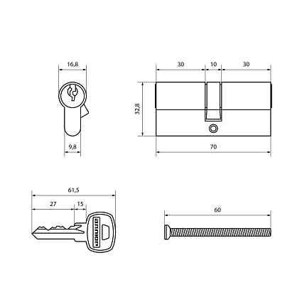 АЛЛЮР ОДИН СЕКРЕТ A 70-3КА CP хром 3кл Цилиндровый механизм  от интернет площадки Гурумарт