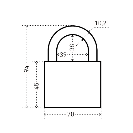 АЛЛЮР ВС2С-701Черный d10,5мм Замок навесной   от интернет площадки Гурумарт