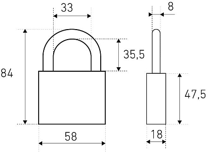 СТАНДАРТ HG-360 d7мм ЕВРОПАКЕТ Замок навесной от интернет площадки Гурумарт