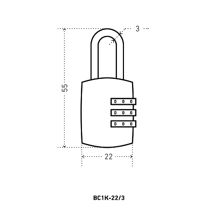 АЛЛЮР ВС1К-22/3 (HA816) красный кодовый d=3мм Замок навесной  от интернет площадки Гурумарт