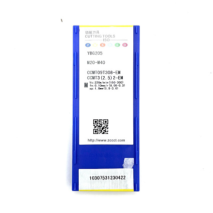 картинка Пластина токарная CCMT09T308-EM YBG205 от магазина Гурумарт