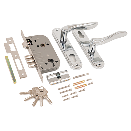 Замок врезной АЛЛЮР 102/3 CP ХРОМ от интернет-площадки Гурумарт