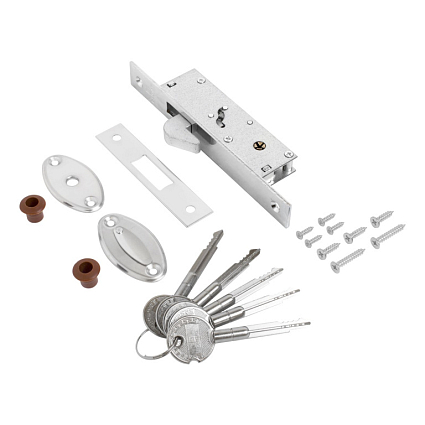 БУЛАТ ЗВ 1-1К.20.00.20.04 (72-K-CR) хром 5кл. Замок врезной б/руч   от интернет площадки Гурумарт