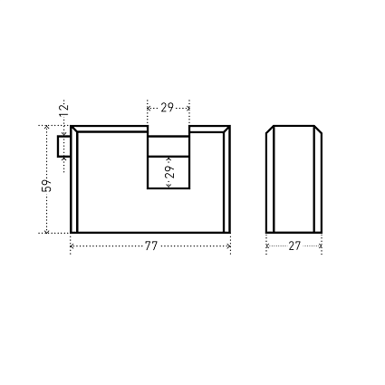 АЛЛЮР ВС2-3-01KA d12мм с одной секретностью Замок навесной от интернет площадки Гурумарт