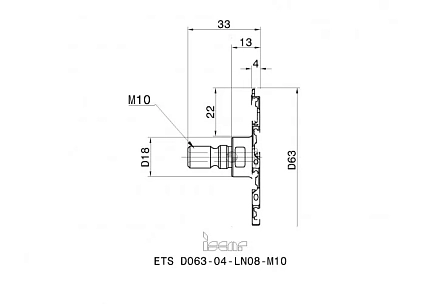 картинка Фреза "Т"-образная ETS D063-04-LN08-M10 от магазина Гурумарт