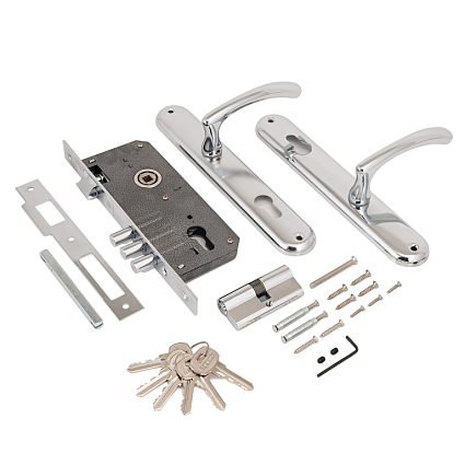 Замок врезной АЛЛЮР 0221 CP ХРОМ от интернет-площадки Гурумарт