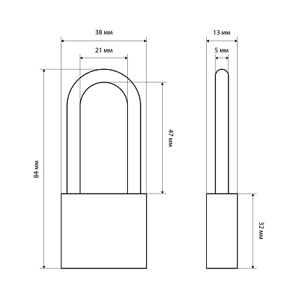 СТАНДАРТ HG-340L дл.дужка d5,5мм ЕВРОПАКЕТ Замок навесной от интернет площадки Гурумарт