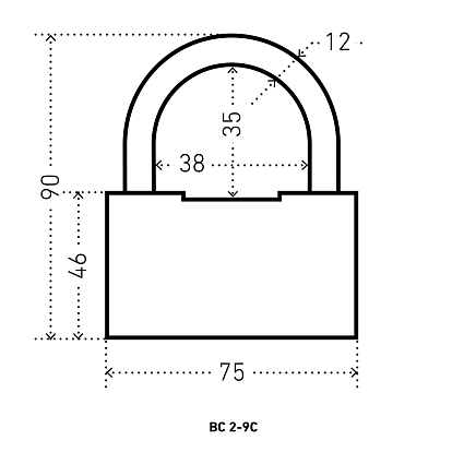 АЛЛЮР ВС2-9С d12мм Замок навесной   от интернет площадки Гурумарт