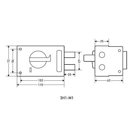Замок накладной АЛЛЮР ЗН1-М1 от интернет площадки Гурумарт