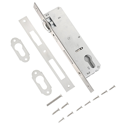 БУЛАТ ЗВ 5-1.35.00.23.08 нерж. сталь 35мм ролик.зщ под ц/м Замок врезной б/руч   от интернет площадки Гурумарт