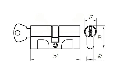 Зенит МЦ 1-6 д/врез.замков Цилиндровый механизм  от интернет площадки Гурумарт