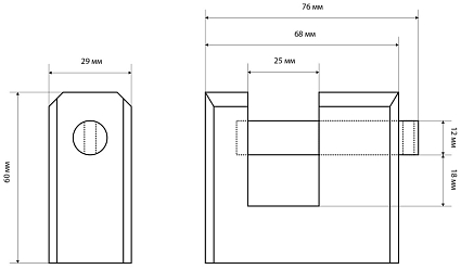 СТАНДАРТ Россия ВС2-3-02С d11мм Замок навесной   от интернет площадки Гурумарт