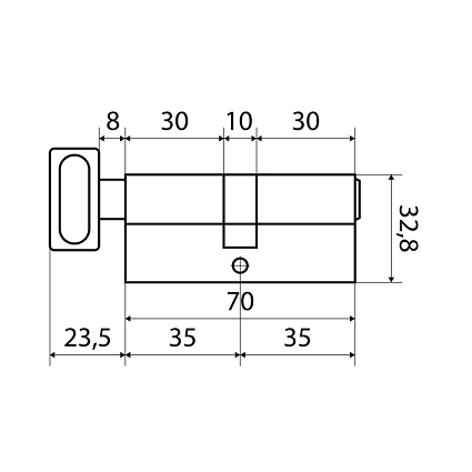 Стандарт MAX 70 (35х35В) SN 5кл перф.ключ/верт. Цилиндровый механизм от интернет площадки Гурумарт