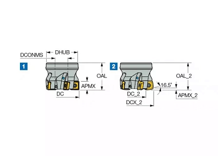 картинка Фреза торцевая F90SD D050-05-22-12 от магазина Гурумарт