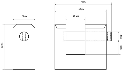 СТАНДАРТ Россия ВС2-3-02С d11мм Замок навесной   от интернет площадки Гурумарт