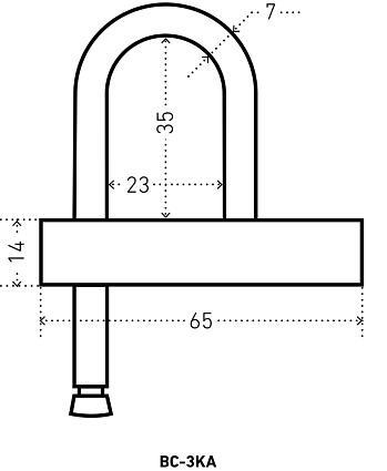 АЛЛЮР ВС-3КА d=7мм одна секретность (без паспорта) Замок навесной от интернет площадки Гурумарт
