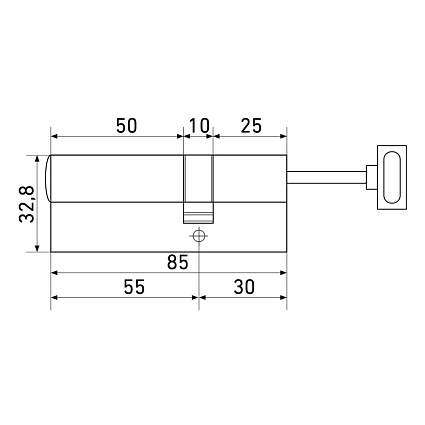 Стандарт MAX 85 S (55x30S) SN 5кл перф.ключ/шток Цилиндровый механизм от интернет площадки Гурумарт