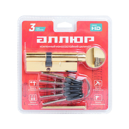 АЛЛЮР HD FG 80-5К BP (35x45G) латунь перф.кл/верт Цилиндровый механизм от интернет площадки Гурумарт