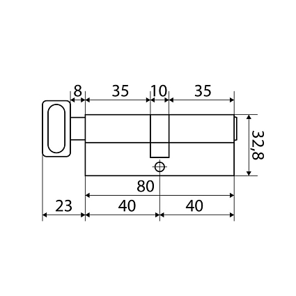 Стандарт MAX 80 (40х40В) SN 5кл перф.ключ/верт. Цилиндровый механизм от интернет площадки Гурумарт