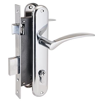 Замок врезной АЛЛЮР 0211 CP ХРОМ от интернет-площадки Гурумарт