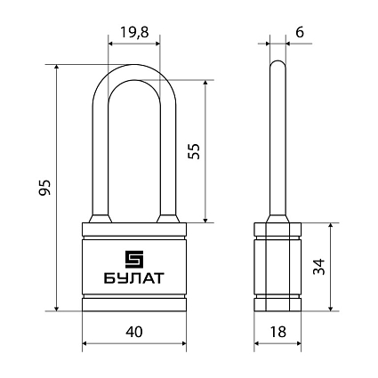 БУЛАТ ВС 364-01 ПЛ чугунный в пластике 5кл. d=6,3мм Замок навесной от интернет площадки Гурумарт