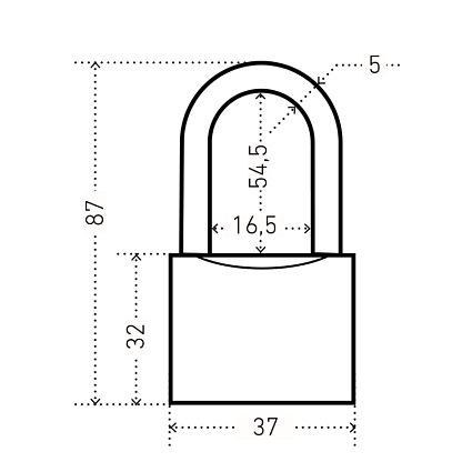 АЛЛЮР ВС1Ч-340 - Д КА с одной секр. дл.дужка d5мм Замок навесной от интернет площадки Гурумарт