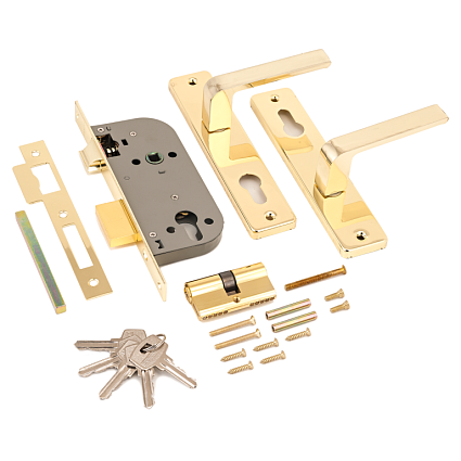 Замок врезной АЛЛЮР 126/1 GP ЛАТУНЬ от интернет-площадки Гурумарт