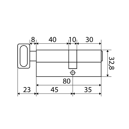 Стандарт MAX 80 (35х45В) SB 5кл перф.ключ/верт. Цилиндровый механизм от интернет площадки Гурумарт