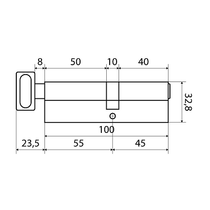 Стандарт MAX 100 (45х55В) SN 5кл перф.ключ/верт. Цилиндровый механизм от интернет площадки Гурумарт