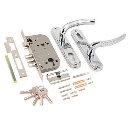 Замок врезной АЛЛЮР 132/3 CP ХРОМ от интернет-площадки Гурумарт