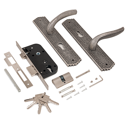 Замок врезной АЛЛЮР АРТ ЗВ4-70.06 AS СОСТАРЕННОЕ СЕРЕБРО от интернет-площадки Гурумарт