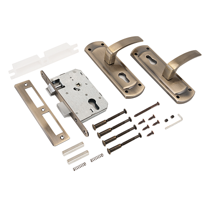 Замок врезной АЛЛЮР ЗВ4-1/55A AB СТ.БРОНЗА АВТОМАТ ДЛЯ КАЛИТОК БЕЗ Ц/МЕХ. от интернет-площадки Гурумарт