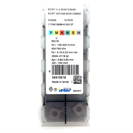 картинка Пластина токарная SCMT 09T308-M3M IC6025 от магазина Гурумарт